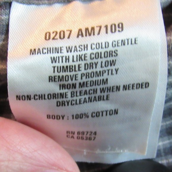 Columbia Mens Green & Black Check Button Down Size XXL 100% Cotton EUC - Picture 8 of 8